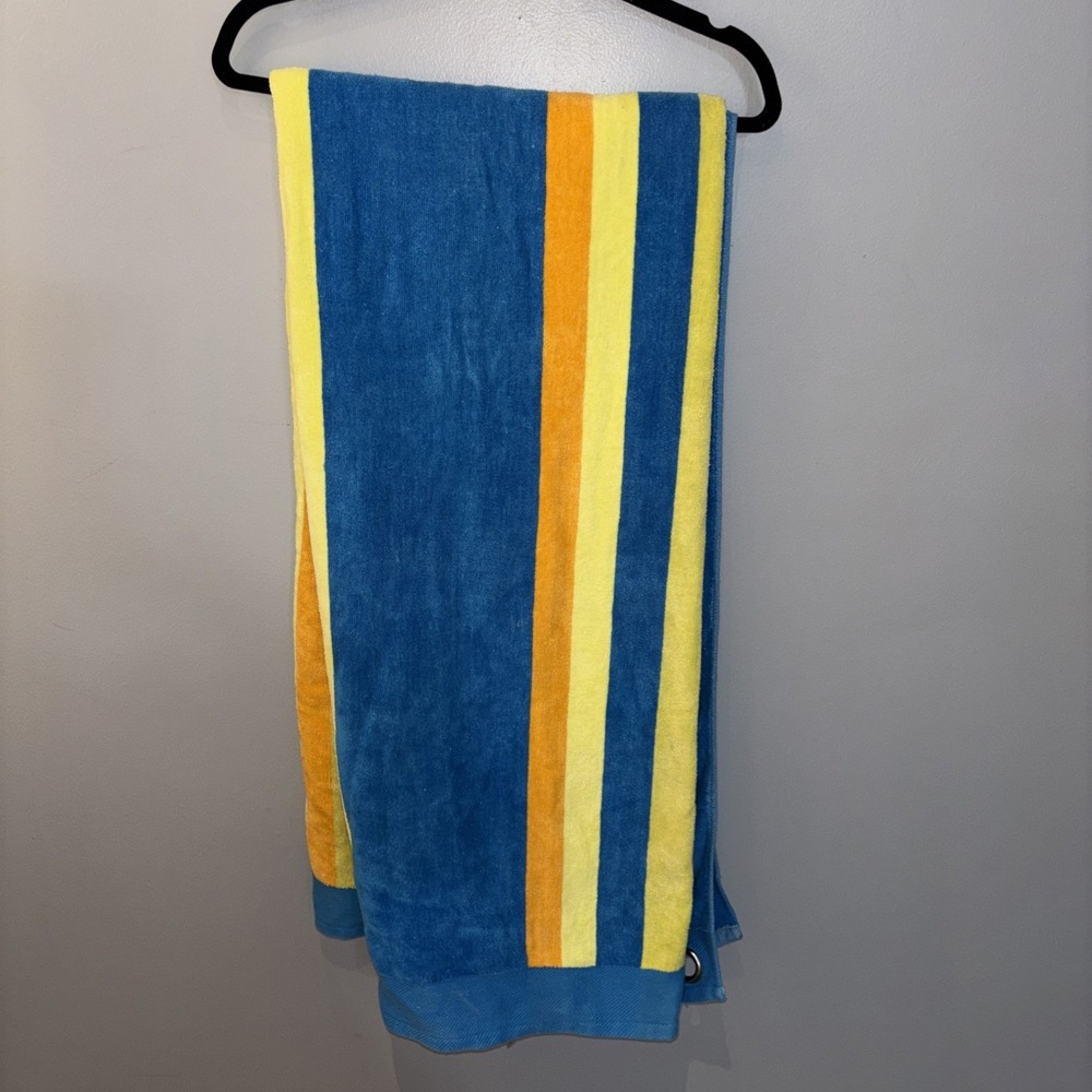 Y2K‎ Jay Franco Beach Blanket/Towels Terry Cloth Corner Rings 54" X 65" Retro